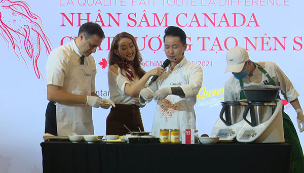 Tân Tổng Lảnh Sự Quán Canada tham gia nấu ăn cùng nhân sâm